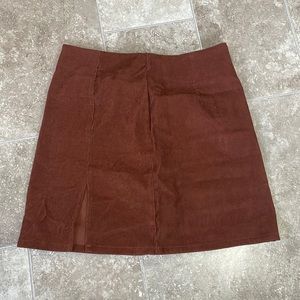 brown corduroy style skirt